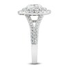 Diamond Engagement Ring 1-7/8 ct tw Oval & Round 14K White Gold