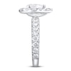 Thumbnail Image 1 of Diamond Engagement Ring 1-3/4 ct tw Pear & Round 14K White Gold