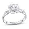 Thumbnail Image 0 of Diamond Engagement Ring 1/2 ct tw Round-cut 14K White Gold