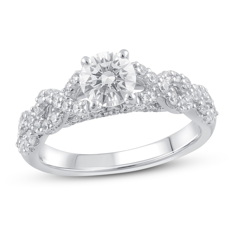 Diamond Engagement Ring 1-1/4 ct tw Round-cut 14K White Gold