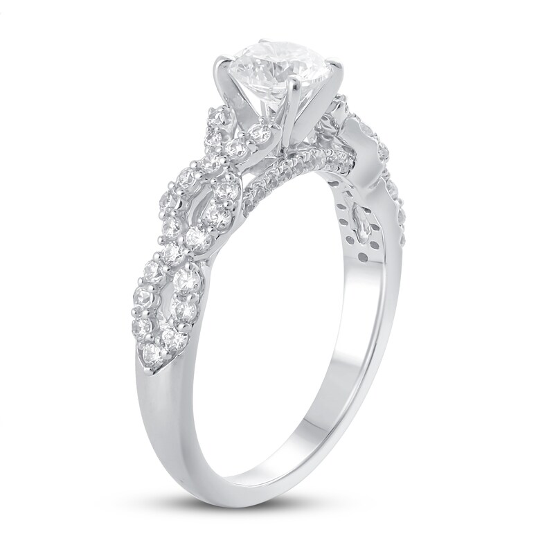 Diamond Engagement Ring 1-1/4 ct tw Round-cut 14K White Gold