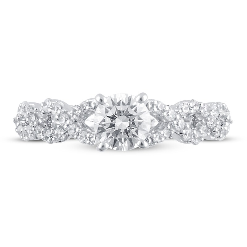 Diamond Engagement Ring 1-1/4 ct tw Round-cut 14K White Gold