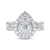 Thumbnail Image 4 of Adore Diamond Engagement Ring 1-7/8 ct tw Pear, Baguette & Round 14K White Gold