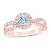 Thumbnail Image 0 of THE LEO First Light Diamond Engagement Ring 7/8 ct tw Round-cut 14K Rose Gold