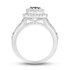 Thumbnail Image 2 of Black & White Diamond Engagement Ring 1-1/4 ct tw Round-Cut 10K White Gold