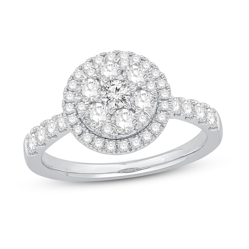 Diamond Engagement Ring 1 ct tw Round-Cut 14K White Gold