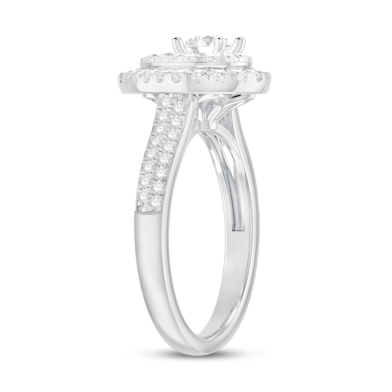 Diamond Engagement Ring 1-1/8 ct tw Round-Cut 14K White Gold