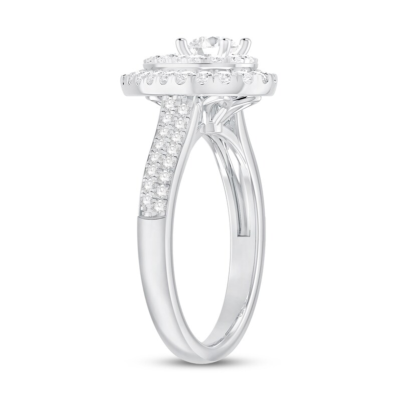 Diamond Engagement Ring 1-1/8 ct tw Round-Cut 14K White Gold