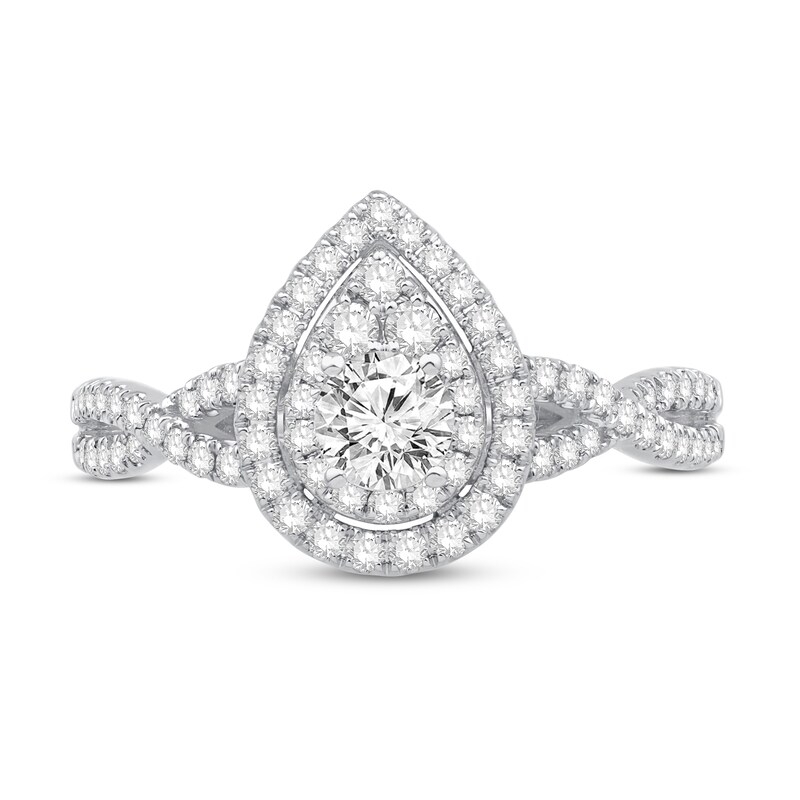 Diamond Engagement Ring 3/4 ct tw Round-Cut 14K White Gold