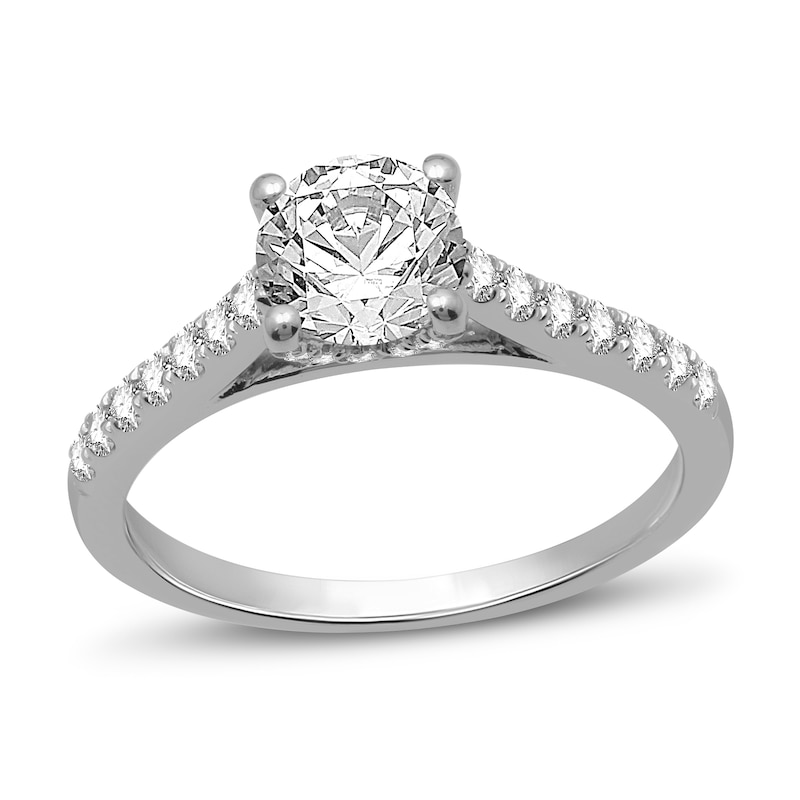 Diamond Engagement Ring 1-1/4 ct tw Round-Cut 14K White Gold