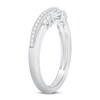 Diamond Contour Ring 1/4 ct tw Baguette/Round 14K White Gold