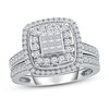 Diamond Bridal Set 1 ct tw Princess & Round-Cut 10K White Gold