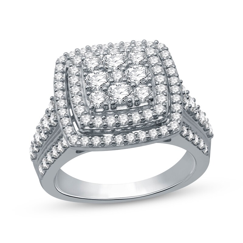 Diamond Bridal Set 2 ct tw Round-Cut 10K White Gold