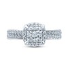 Thumbnail Image 3 of Diamond Engagement Ring 1 ct tw Princess & Round 14K White Gold