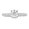 Thumbnail Image 2 of Certified Diamond Engagement Ring 1 ct tw Round-cut 14K White Gold