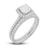 Thumbnail Image 1 of Diamond Engagement Ring 1-1/8 ct tw Princess & Round 14K White Gold