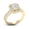 Thumbnail Image 2 of Diamond Engagement Ring 7/8 ct tw Emerald & Round 14K Yellow Gold