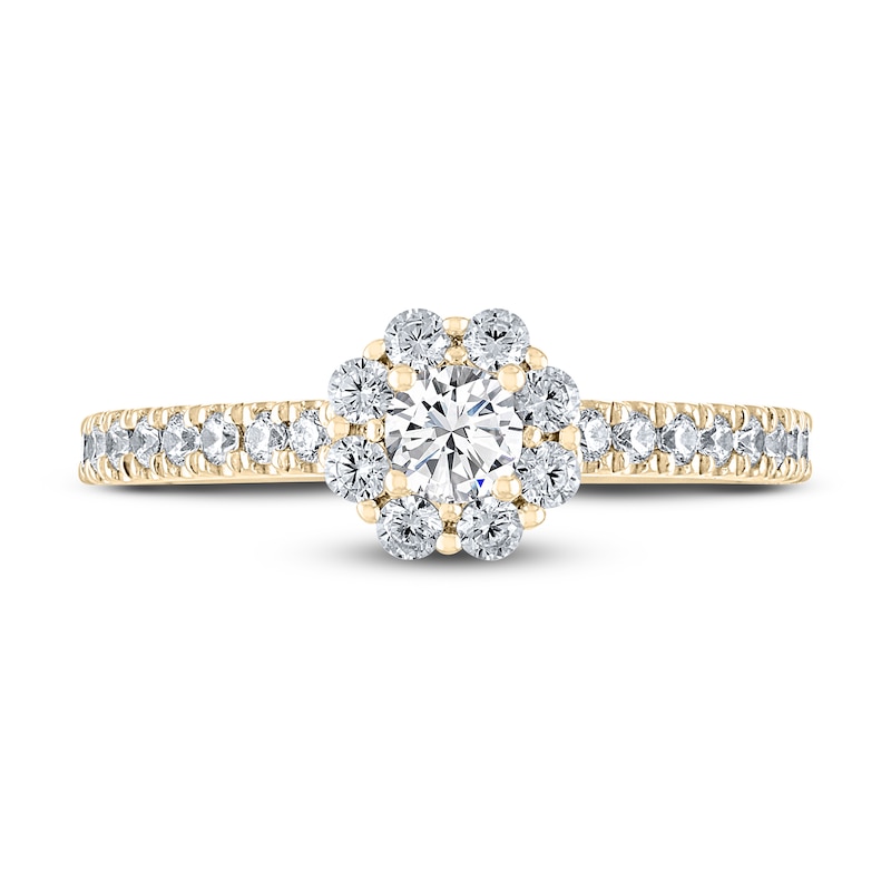 THE LEO Diamond Engagement Ring 1/2 ct tw Round-cut 14K Yellow Gold