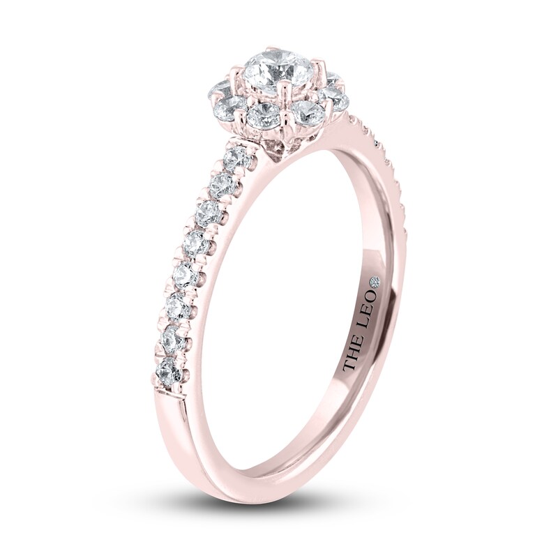 Main Image 2 of THE LEO Diamond Engagement Ring 1/2 ct tw Round-cut 14K Rose Gold