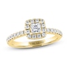 Thumbnail Image 1 of THE LEO Diamond Engagement Ring 5/8 ct tw Princess/Round 14K Yellow Gold