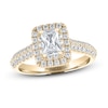 Thumbnail Image 1 of THE LEO Diamond Engagement Ring 1 ct tw Emerald/Round 14K Yellow Gold