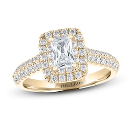 THE LEO Diamond Engagement Ring 1 ct tw Emerald/Round 14K Yellow Gold