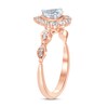 Thumbnail Image 2 of Diamond Engagement Ring 5/8 ct tw Pear & Round 14K Rose Gold