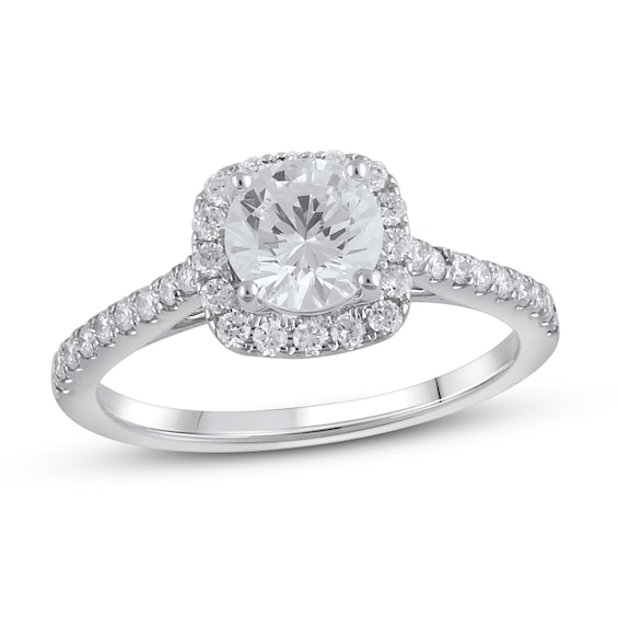 Lab-Grown Diamonds Engagement Ring 1-1/ ct tw 14K White Gold
