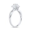 Diamond Engagement Ring 1/2 ct tw Emerald 14K White Gold