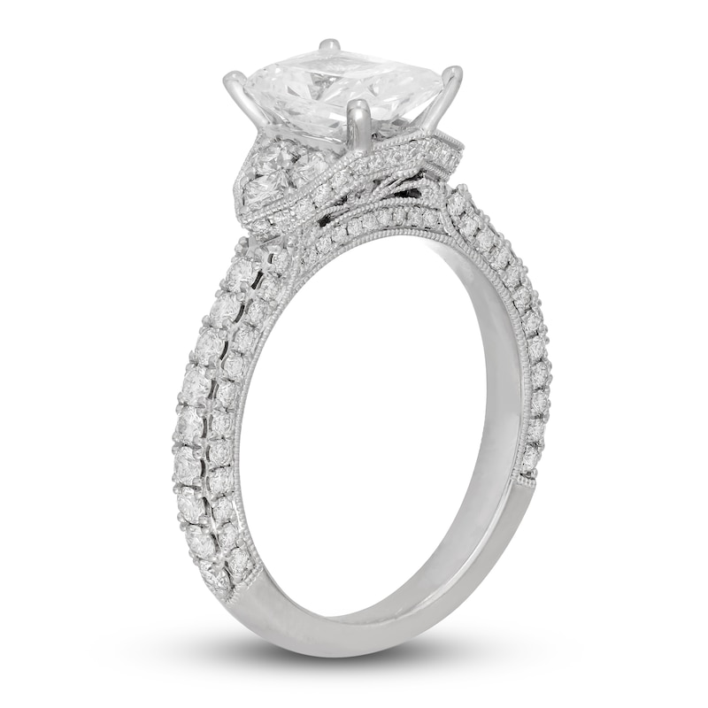 Main Image 2 of Neil Lane Premiere Diamond Engagement Ring 2-3/8 ct tw Radiant, Round & Princess-Cut 14K White Gold