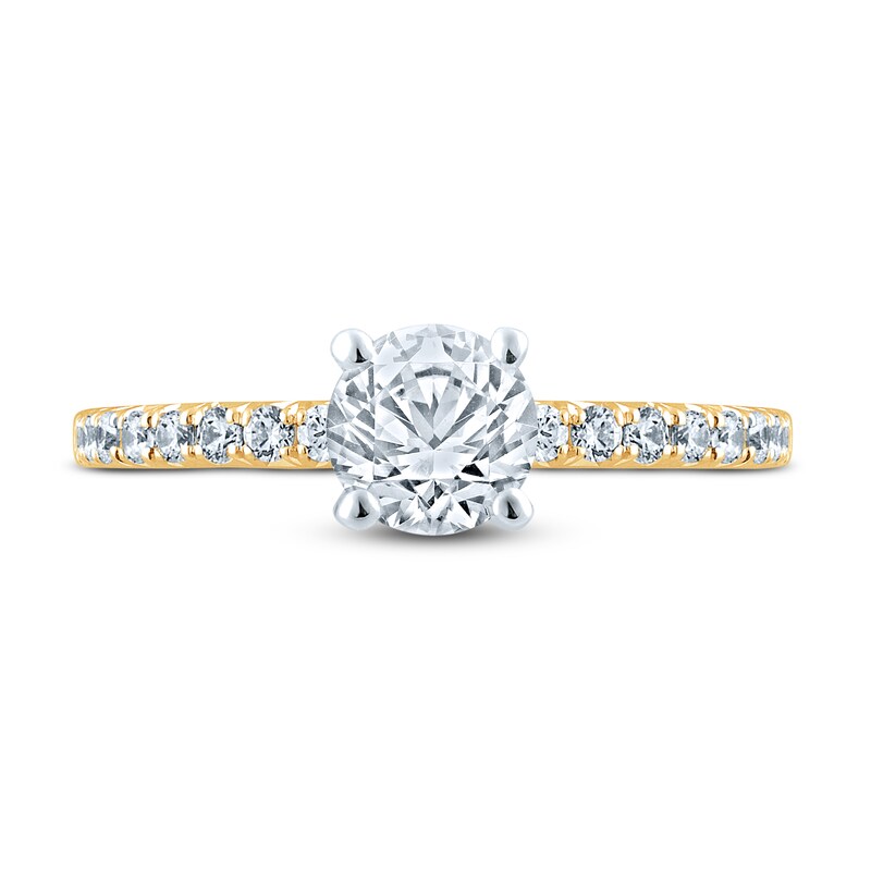 Diamond Engagement Ring 7/8 ct tw Round-cut 14K Two-Tone Gold