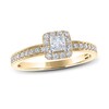 Diamond Engagement Ring 5/8 ct tw Princess & Round 14K Yellow Gold
