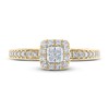 Diamond Engagement Ring 5/8 ct tw Princess & Round 14K Yellow Gold