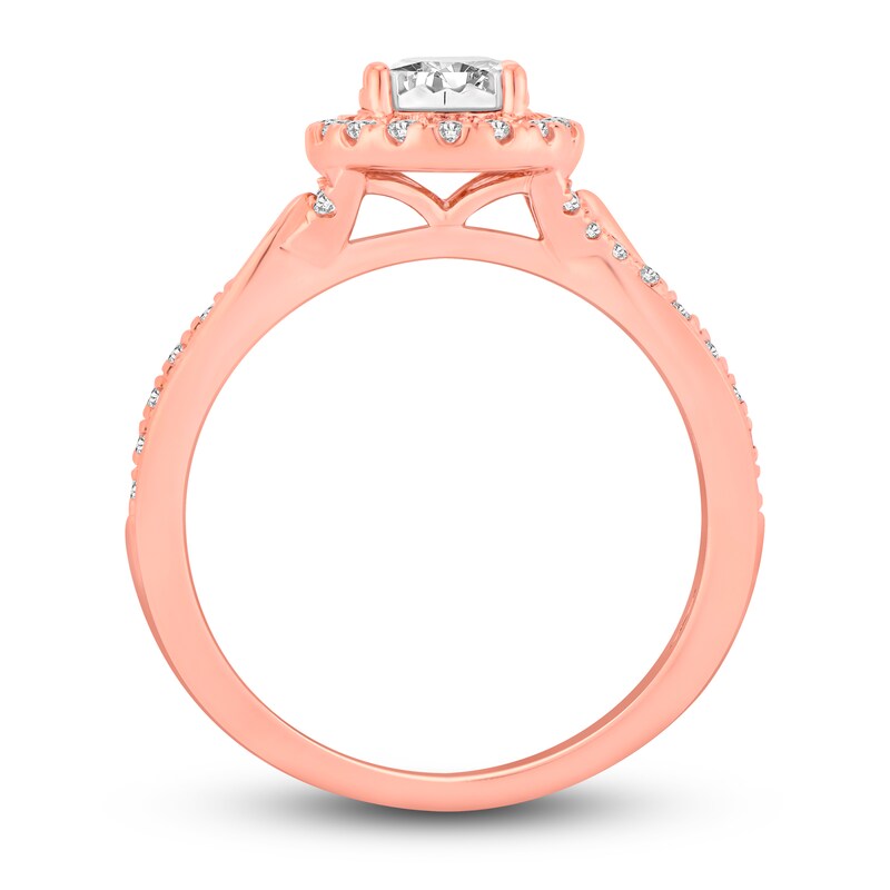 Diamond Engagement Ring 5/8 ct tw Round-cut 18K Two-Tone Gold