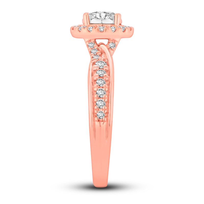 Diamond Engagement Ring 5/8 ct tw Round-cut 18K Two-Tone Gold