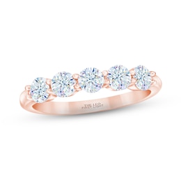 THE LEO First Light Diamond Anniversary Ring 1 ct tw Round-cut 14K Rose gold