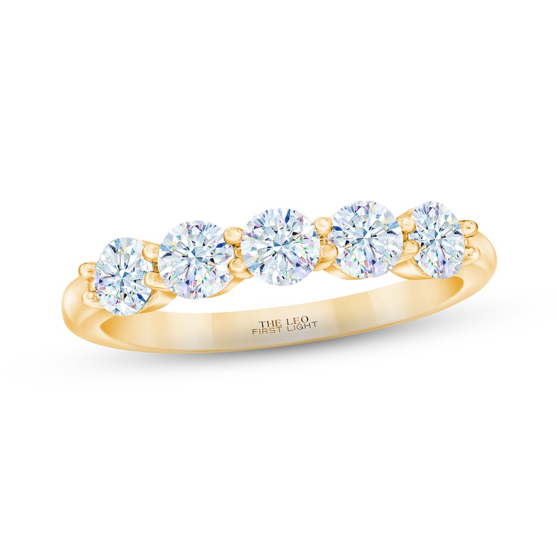 Main Image 1 of THE LEO First Light Diamond Anniversary Ring 1 ct tw Round-cut 14K Yellow Gold