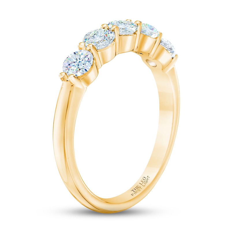 Main Image 2 of THE LEO First Light Diamond Anniversary Ring 1 ct tw Round-cut 14K Yellow Gold