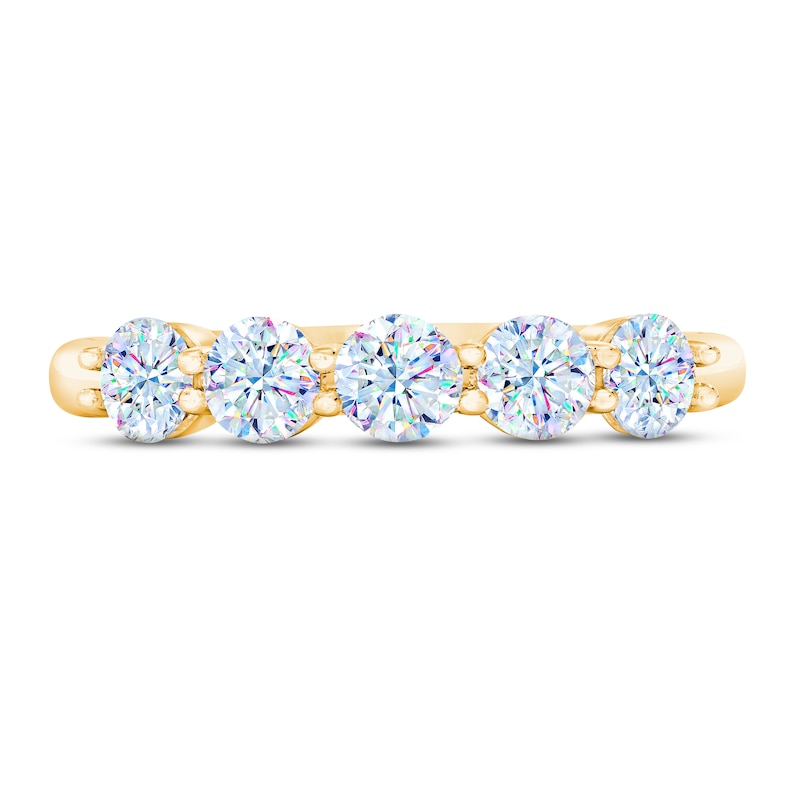 Main Image 3 of THE LEO First Light Diamond Anniversary Ring 1 ct tw Round-cut 14K Yellow Gold