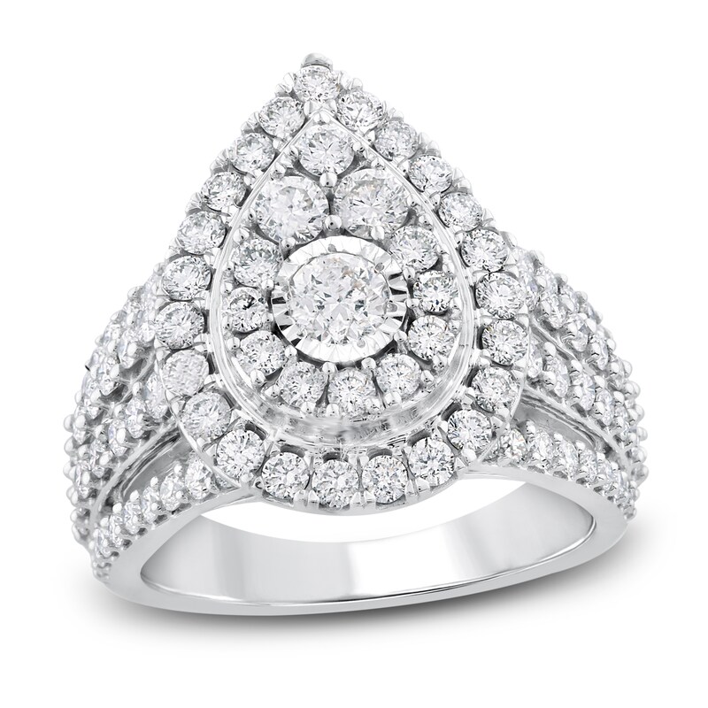 Main Image 1 of Adore Diamond Engagement Ring 2 ct tw Round-Cut 10K White Gold