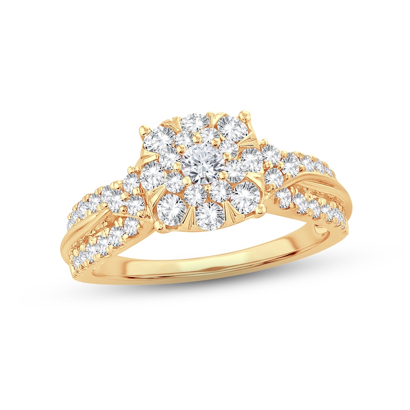 Main Image 1 of Adore Diamond Engagement Ring 1 ct tw Round-cut 10K Yellow Gold