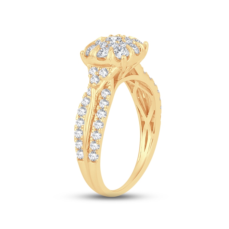 Main Image 2 of Adore Diamond Engagement Ring 1 ct tw Round-cut 10K Yellow Gold