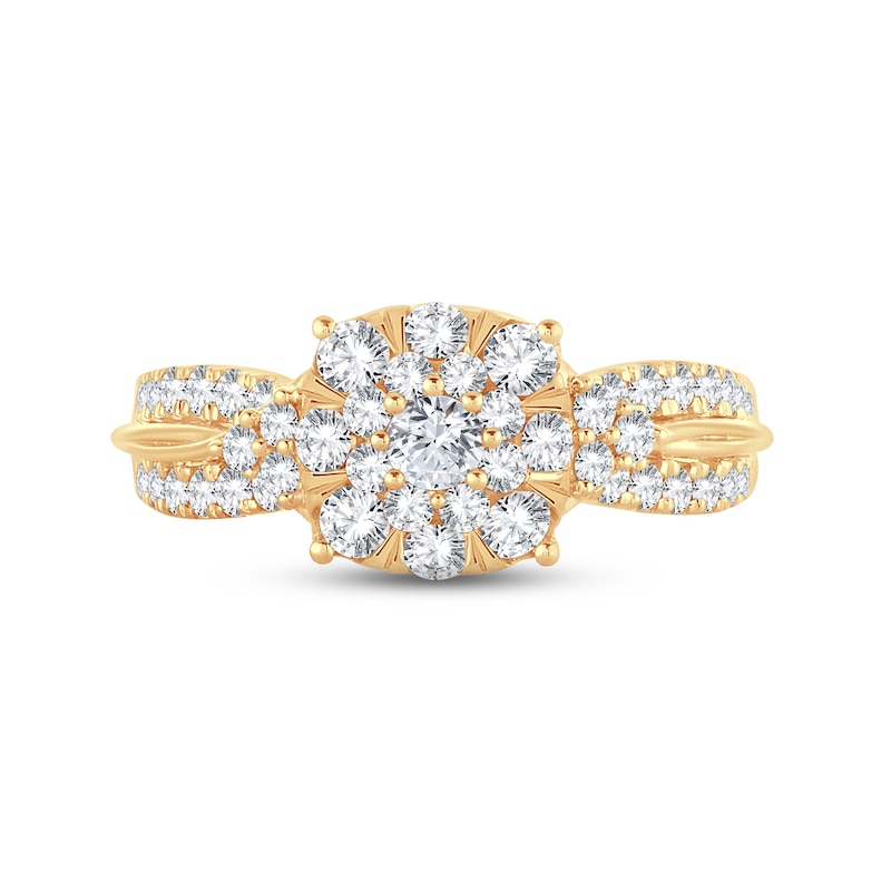 Main Image 3 of Adore Diamond Engagement Ring 1 ct tw Round-cut 10K Yellow Gold