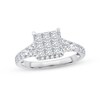 Thumbnail Image 1 of Adore Diamond Engagement Ring 1-1/4 ct tw Princess & Round-cut 10K White Gold
