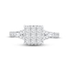 Thumbnail Image 3 of Adore Diamond Engagement Ring 1-1/4 ct tw Princess & Round-cut 10K White Gold