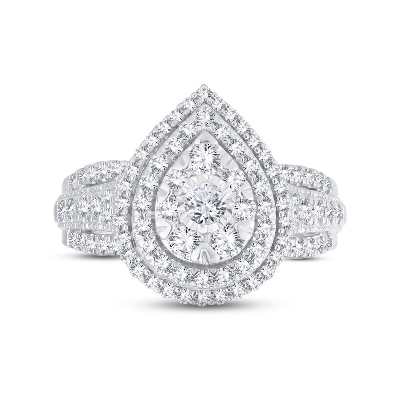 Main Image 3 of Adore Diamond Engagement Ring 1 ct tw Round-cut 10K White Gold