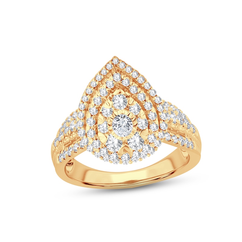 Main Image 1 of Adore Diamond Engagement Ring 1 ct tw Round-cut 10K Yellow Gold
