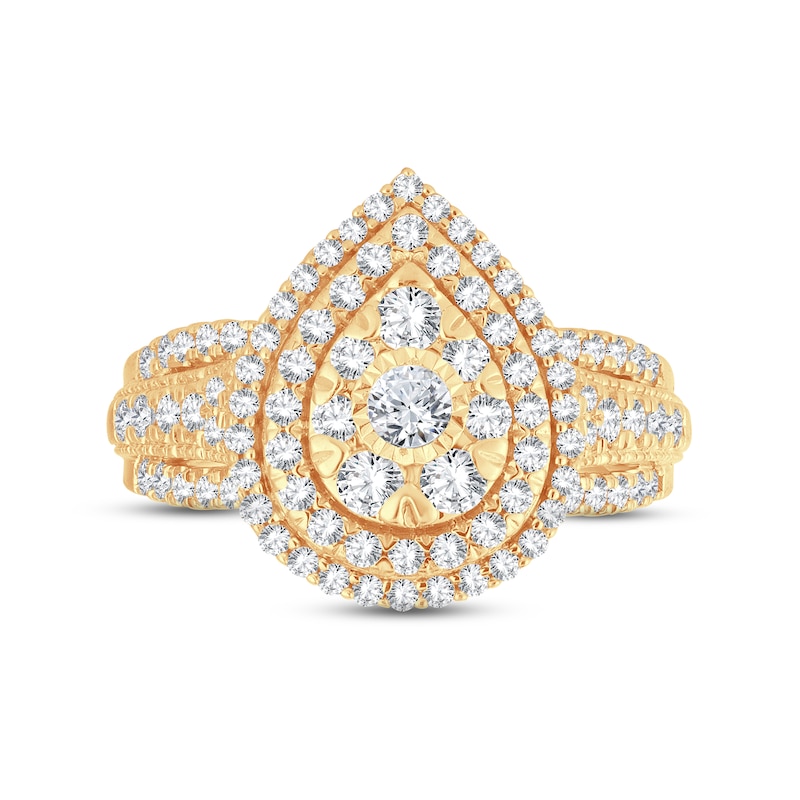 Main Image 3 of Adore Diamond Engagement Ring 1 ct tw Round-cut 10K Yellow Gold