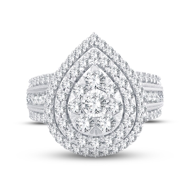 Main Image 3 of Adore Diamond Engagement Ring 2 ct tw Round-cut 10K White Gold