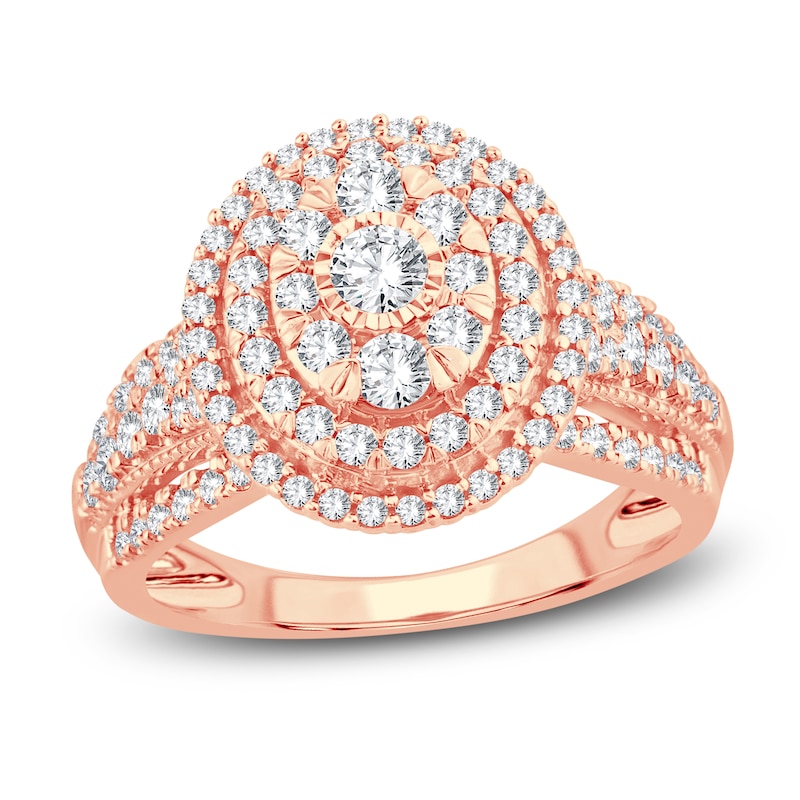 Main Image 1 of Adore Diamond Engagement Ring 1 ct tw Round-cut 10K Rose Gold